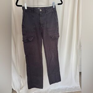 Women's Zara Dark Grey Cargo Pants with Utility Pockets